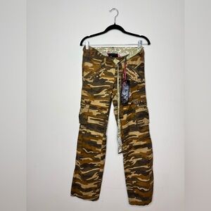 Miss Me Camo Cargo Pants with Stud  Details Size Small